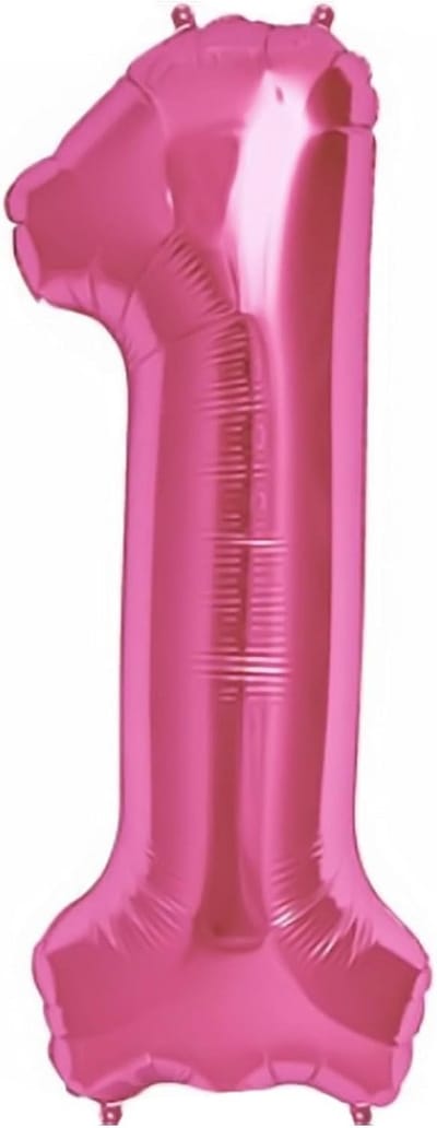 Grote Roze Folieballon Cijfer 1 - 101 cm Verjaardag en Feestdecoratie