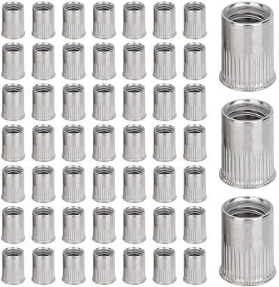 Dailygoods- Klinkmoer 100 stuks - Roestvrij staal - Grote verzonken klinkmoer - Verticale kartelmoer - Trekklinkmoer - M5 - Moer