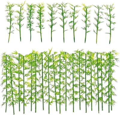 Miniatuur Bamboebomen voor Modelbouw, Groene Plastic Bamboebomen voor Diorama's, Landschapsprojecten en Decoratie (100 stuks, 8 cm en 12 cm)