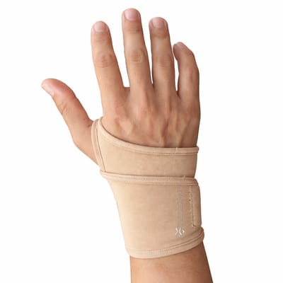 Mövibrace - Polsbrace rechts - Neopreen - Verstelbaar - Unisex - Beige - One size