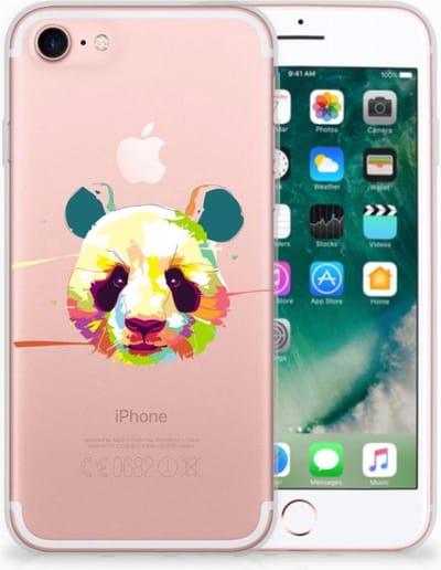 iPhone SE 2022 | SE 2020 | 8 | 7 Telefoonhoesje met Naam Panda Color