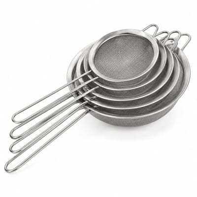 My Green Deal – RVS Fijne Zeef Set 5 Stuks – Fijnmazige Zeef – Keukenzeef Set – Passeerzeef – Premium 304 RVS – Duurzaam & Professioneel