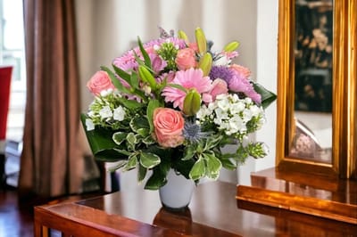 Bloemen boeket XL roze
