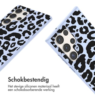 imoshion Hoesje - Geschikt voor Samsung Galaxy S23 Ultra - Siliconen design hoesje met koord - Animal Lila