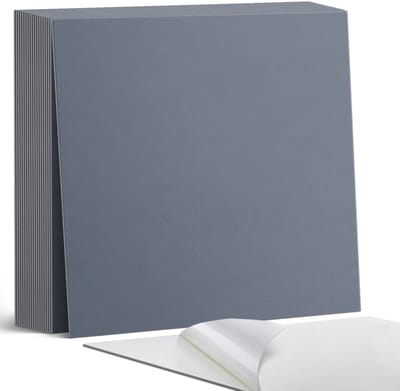 Coloray Plaktegels - Grijs Zelfklevende Tegels - 20 cm x 20 cm - Grijs Plaktegels - 20 stuks - Vierkant PVC Tegels - Plaktegels Badkamer - Plaktegels Vloer - Vinyl Tegels - Wandtegel Zelfklevend