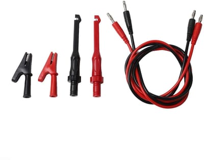 Testkabelset - Meetkabels Sonden - Elektrisch Testen - Niet-destructief Solderen - 100 cm - Rood Zwart