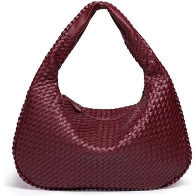 Nieuwe Grote Capaciteit Dames Schoudertas Retro Eenvoudige Handtas Handgemaakte Mode Onderarmtas 47*2*32*21cm black