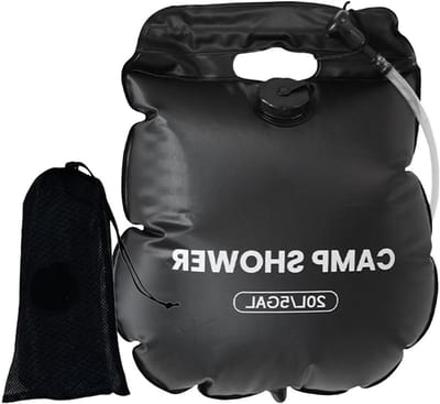 Kampeerdouche Zak - Buiten Douche - Outdoor Verfrissing - Zonlicht Verwarmd - 20 Liter Capaciteit - Zwart