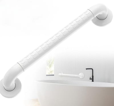 Wandmontage - 40 cm verlengde steunbeugel - Muurbeugel - Steunbeugels voor de badkamer - Steunbeugels voor de douche - Steunbeugels voor het toilet - Kunststof - Wit
