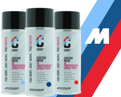 BMW M kleuren Autolak Spuitbussen Set - 3x 400ml spray