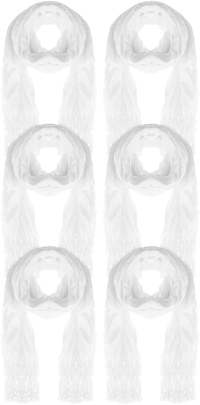 Witte Sjaals - Katoenen Sjaals - Knutselen - Hoge Kleuropname - 200 cm - Wit