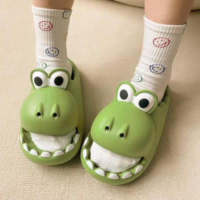 Dinosaurus Pantoffels Dames Buiten Strand Sandalen Heren Slippers Zomer Nieuwe Koppel Schoenen Antislip Eva Binnen Leuke Pantoffels 44-45