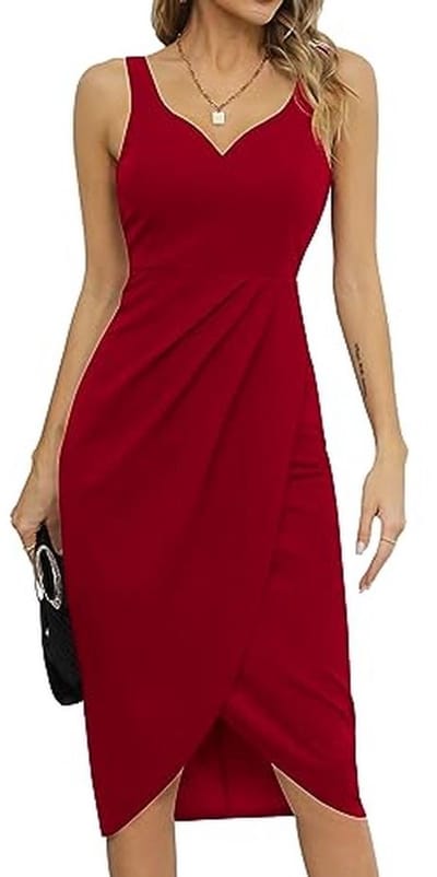 Elegante Dames Cocktailjurk Midi - Wikkeljurk voor Jaren 2023