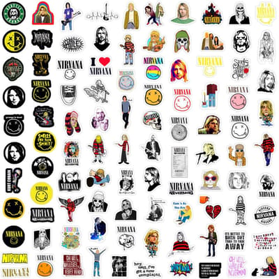 125 Stuks Nirvana Band Seizoen 3 Rock Mini Stickers Diy Decoratie Voor Telefoon Notebook Dagboek Sticker Story Winkel gray