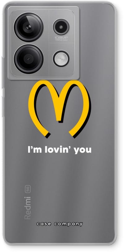 Case Company® - Hoesje geschikt voor Xiaomi Redmi Note 13 5G hoesje - I'm lovin' you - Soft Cover Telefoonhoesje - Bescherming aan alle Kanten en Schermrand