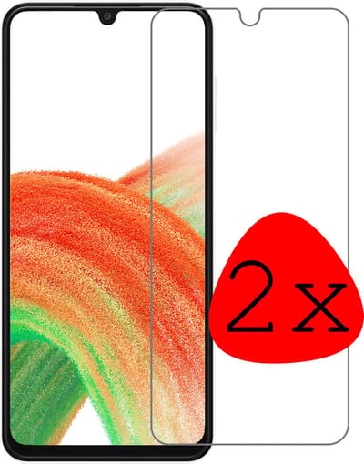 Screenprotector - 2 Stuks Geschikt voor Samsung Galaxy A33 - Extra Sterk - Beschermglas - Gehard Glas - Tempered Glass - Screen Protector
