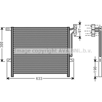 Condensator, airconditioning AVA COOLING BWA5369 AVA