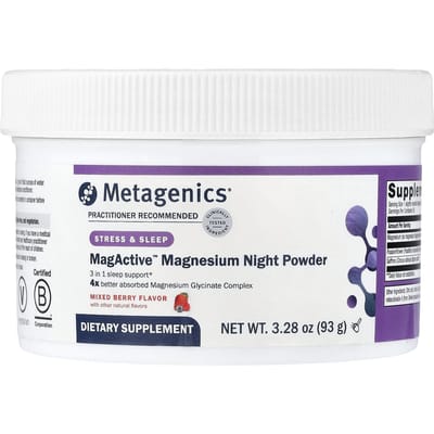 Metagenics, MagActive™ Magnesium Nachtpoeder, Gemengde Bes, 3,28 oz (93 g)