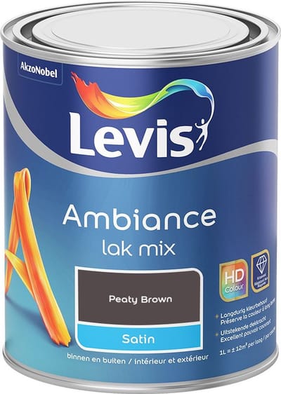 Levis - Ambiance Lak Satin Mix - Peaty Brown - Mengverf - 1 L