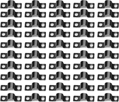 50 Stuks U-vormige Metalen Klemmen voor 10mm Buizen - Antioxidant Klemmen voor Waterafvoer en Kabelbevestiging