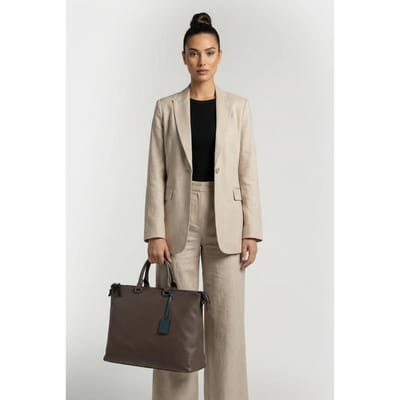 Coccinelle Large Work Tote Bag With Handle In Coffee Brown Größe: OS | Umhängetaschen Outlet | Damen | Braun