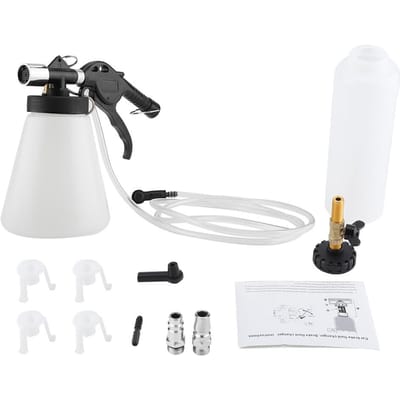 Ontluchtingsvloeistofset voor auto-remontluchter, luchtpneumatische garage-stofzuigerset, 90-120 psi white