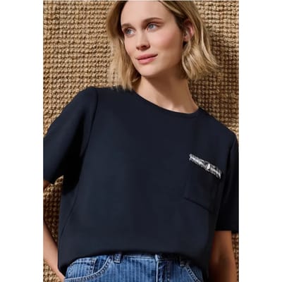 Shirt met decoratieve borstzak