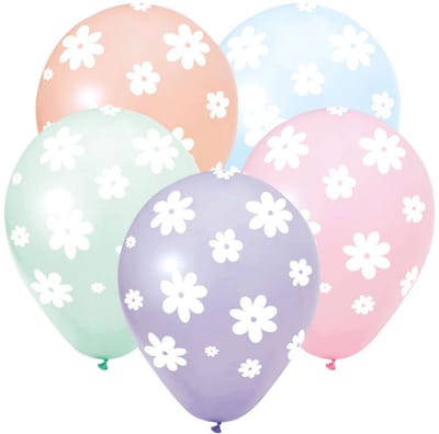Globos 12 Inch Daisies Balloons - 8 pcs.
