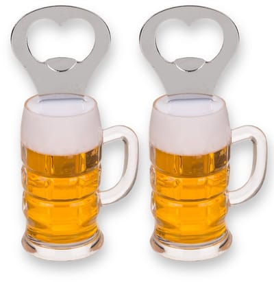 Dailygoods- Flesopener Set van 2 - Magnetische Flesopener - Koelkastmagneet - Huishoudelijke Bar - Cadeau voor Bierliefhebbers - Origineel Cadeau-idee - Bieropener