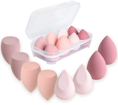 Ynkkvre - Make-up spons Make-up Sponsjes Beauty Blender Powder Puff Make-up spons set - 8-delig - Latexvrij - 4 kleuren - 3 vormen