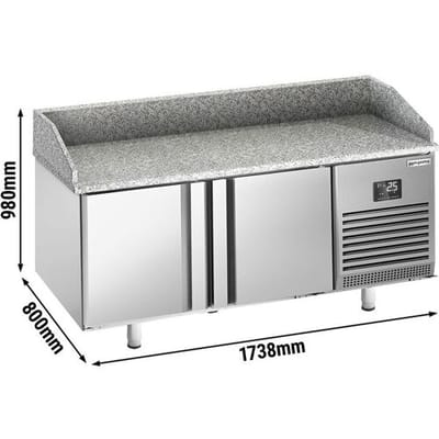 GGM Gastro Pizzakühltisch Premium PLUS - 1783x800mm - mit 2 Türen Zilver