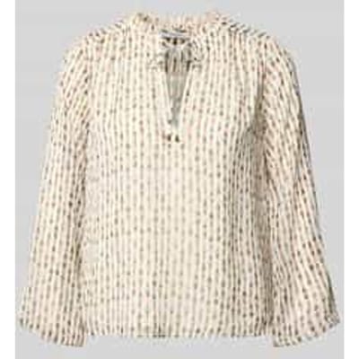 regular fit blouse met lange mouwen met all-over motief model 'FALINA'