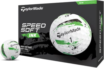 TaylorMade SpeedSoft Ink Golfballen - Groen - 12 Stuks