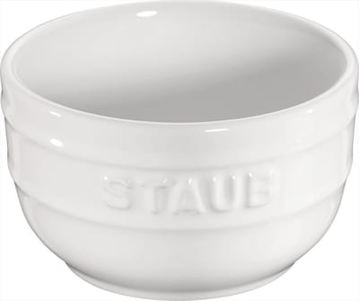 Ramequin S/2  8 Cm Wit Ceramic By Staub 40511-136   Op=op
