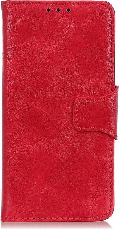 Shop4 - Motorola Moto E7 Power 4G Hoesje - Wallet Case met Pasjeshouder Cabello Rood