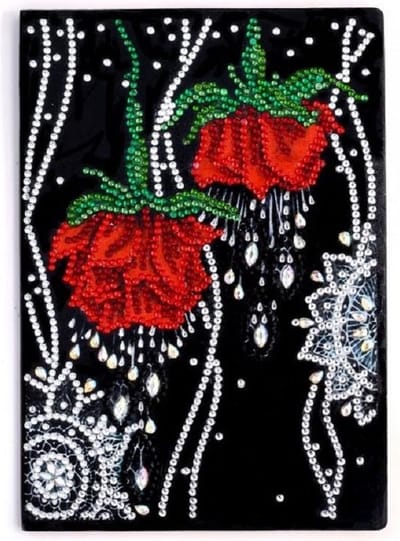 Notitieboekje - HM015 - Bloemen - Diamond painting - compleet pakket - diamond painting by Wietske