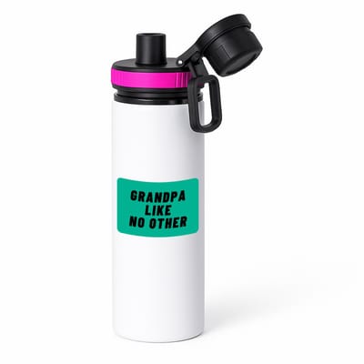 Hacebo® - grandpa like no other waterfles met draaidop roze - Opa - geweldige opa - niemand anders - verjaardag - cadeau - kado - bedankje - geschenk - water fles - 850ML