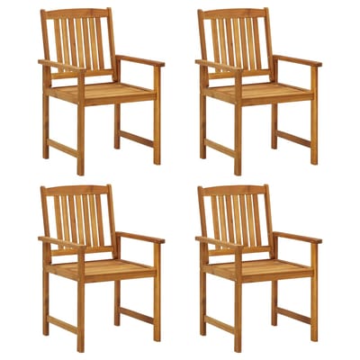 vidaXL - Tuinstoelen - 4 - st - massief - acaciahout