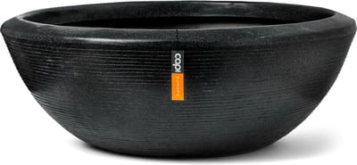 Capi Europe - Schaal laag Arc Granite - 61x25 - Zwart - Bloempot Voor binnen en buiten - Beschikbaar in XL formaten - Breukbestendig - 100% Recyclebaar - Levenslang garantie - NBLS8081