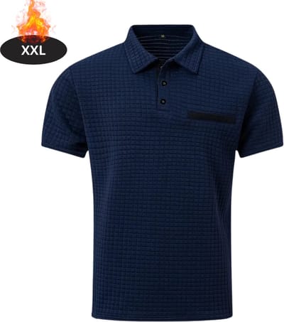 Livano Poloshirt Heren - T-Shirt Heren - Shirt - Overhemd - Polo Shirt - Marineblauw - XXL