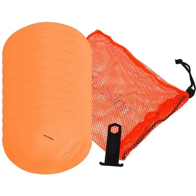 Precision Veldmarkering Rond 21 Cm Rubber Oranje 10 Stuks