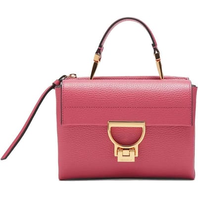 COCCINELLE Leren Schoudertas Avondtas Arlettis Handbag Grainy Leather Rosewood (rood)paars