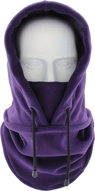 Livano Nekwarmer - Heren - Dames - Fleece - Motor - Bandana - Masker - Colsjaal - Winter - Sjaal - Gewatteerd - Skiën - Hoodie - Paars