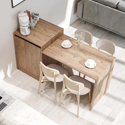 Keukeneiland met Eettafel en Opbergruimte – Modern en Ruimtebesparende Keukentafel