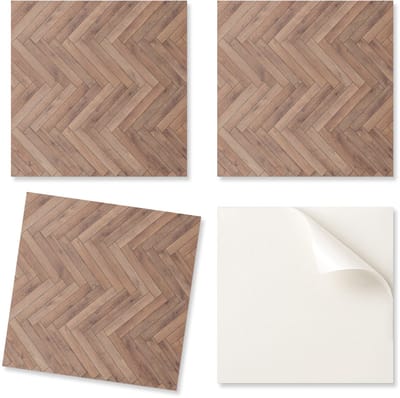 Esthetische vinyl wandtegels met bedrukt visgraatpatroon 20x20x20 cm