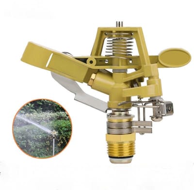 Sproeikop - Regelbare zwenkarmsproeier - Verstelbare roterende sproeikop van 1/2 inch - Irrigatiesproeier van zinklegering (geschikt voor gazons en tuinen) - 360°draaibaar - Tuinirrigatiegereedschap - Landbouwsproeier