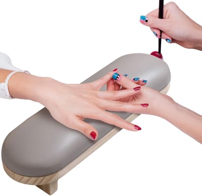 Nagel Armsteun - Manicure Kussen - Nagelstyling Werkplek - Antislip Waterdicht - 39x11.5x8cm - Zwart