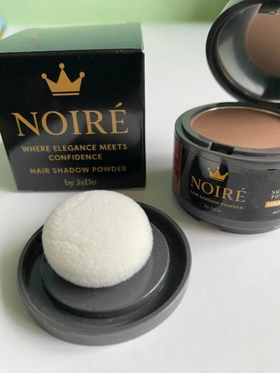 NOIRÉ Haarpoeder -Volumepoeder - Donker Bruin - potje met spiegel - Haarlijnpoeder - Haarlijnpoeder - Haarverf - Haarverzorging - camouflage - Hair powder