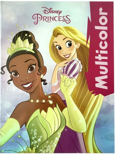 Multicolor - Disney Princess Kleurboek - 32 Pagina's - 17 Kleurplaten en 17 Voorbeelden in Kleur - Voor Kinderen - Creatief - Knutselen - Uitermate Geschikt voor Kleurpotloden en Wasco