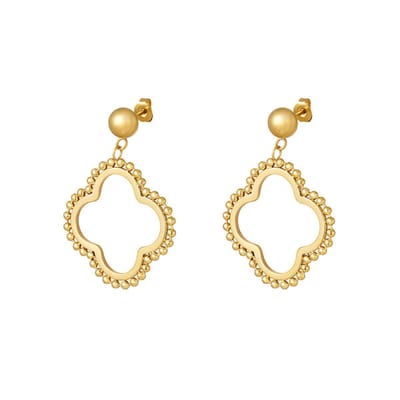 Bijoutheek Oorknoppen Clover Dots Goud